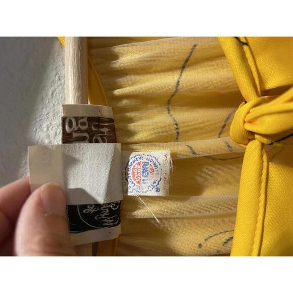 Vintage Just Young Yellow Dress with Snail Detail- Size 16/18 - Picture 5 of 8